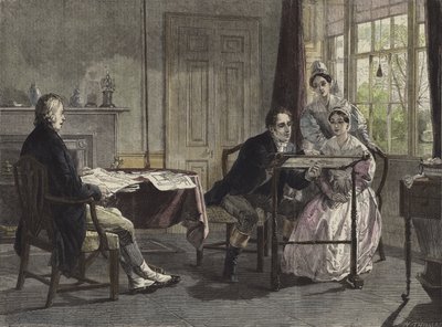 George Stephenson en Darlington en 1823 de Alfred Rankley